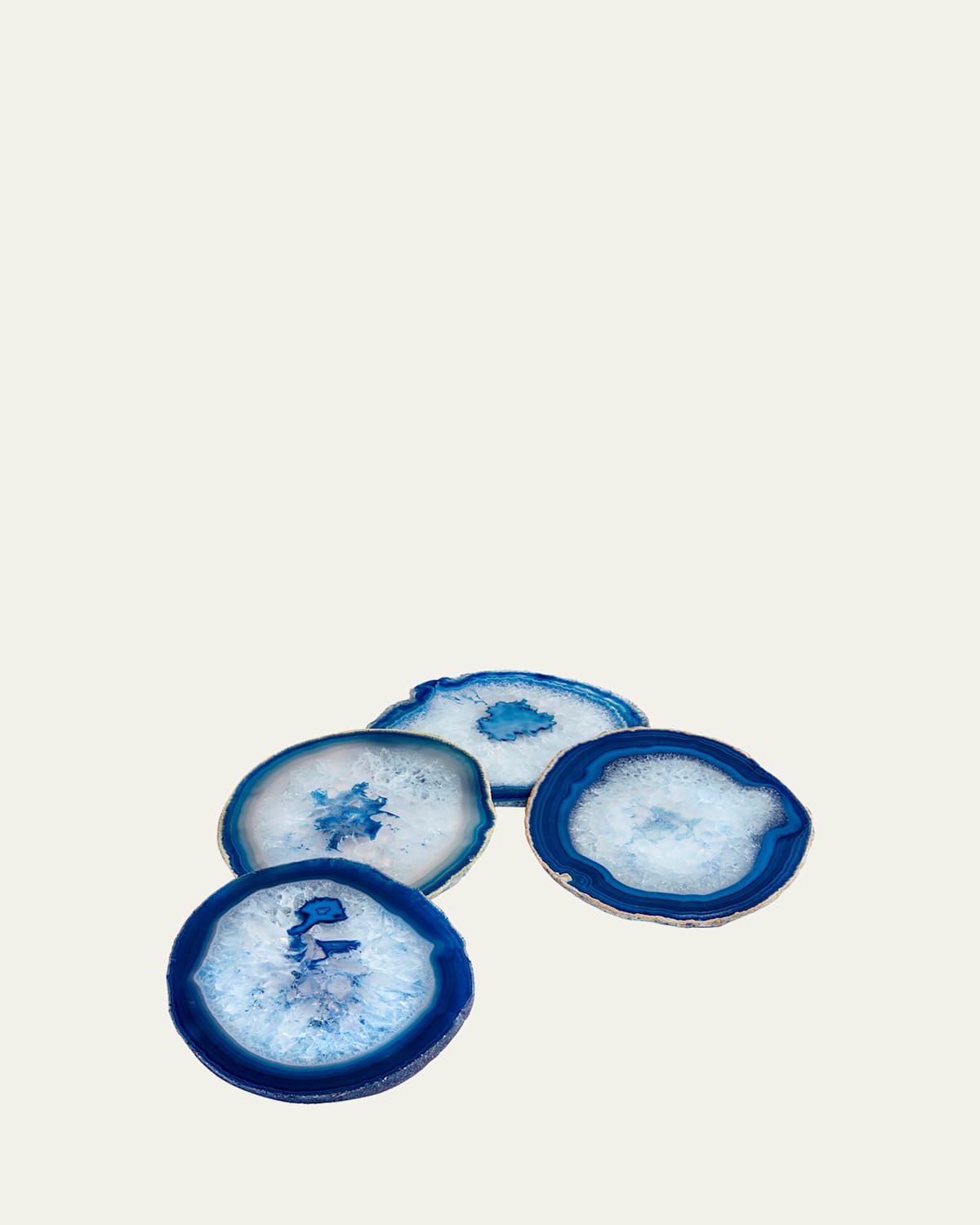 Anna New York 4-piece Pedra Coasters In Azure