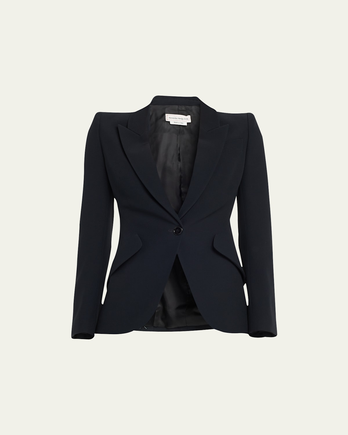 Alexander Mcqueen Classic Single-breasted Suiting Blazer In Black