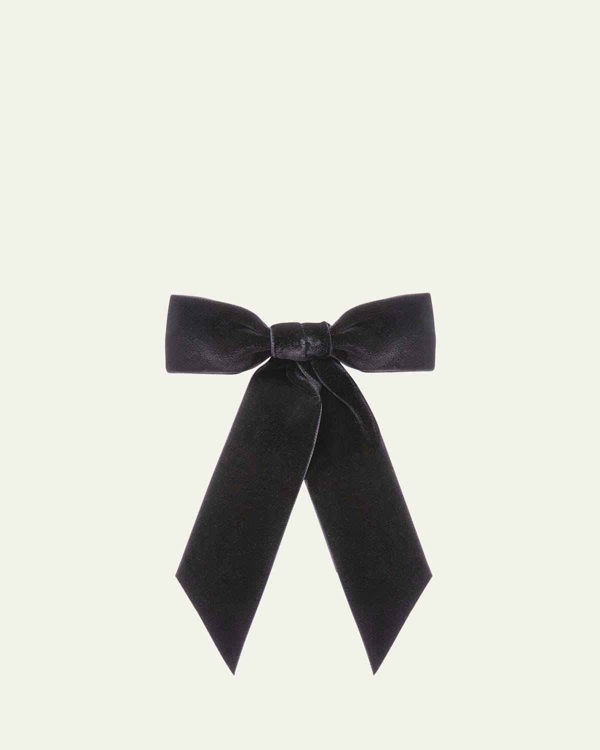 Jennifer Behr Wide Velvet Bow Barrette In Black