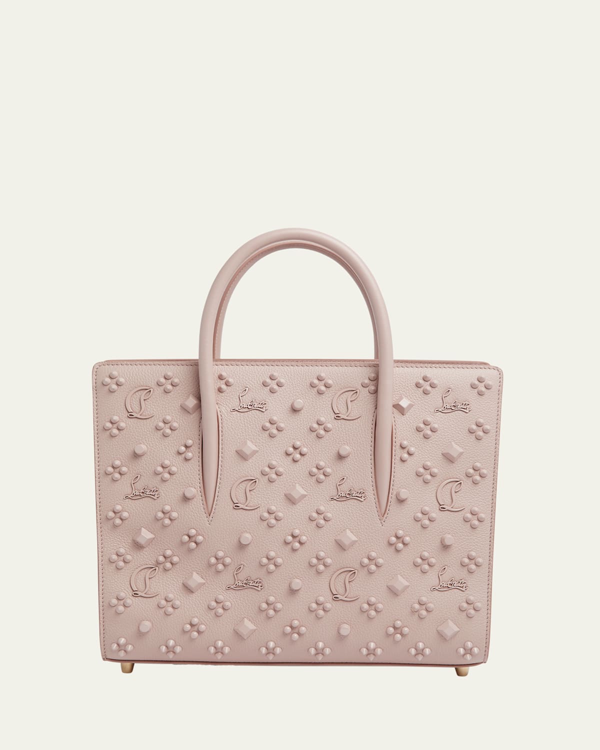 Christian Louboutin Paloma Medium Top Handle In Loubinthesky Leather In Vintage Rose