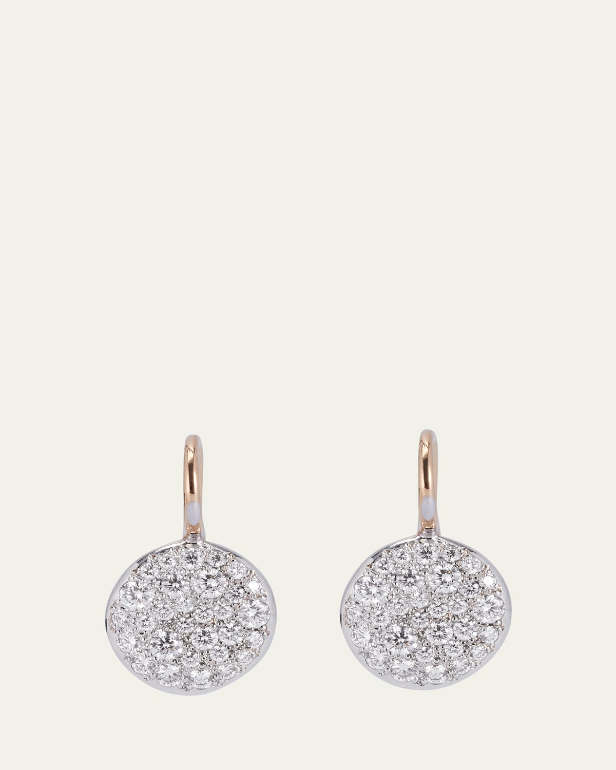 Sabbia White Pave Diamond Earrings, 0.78 TCW