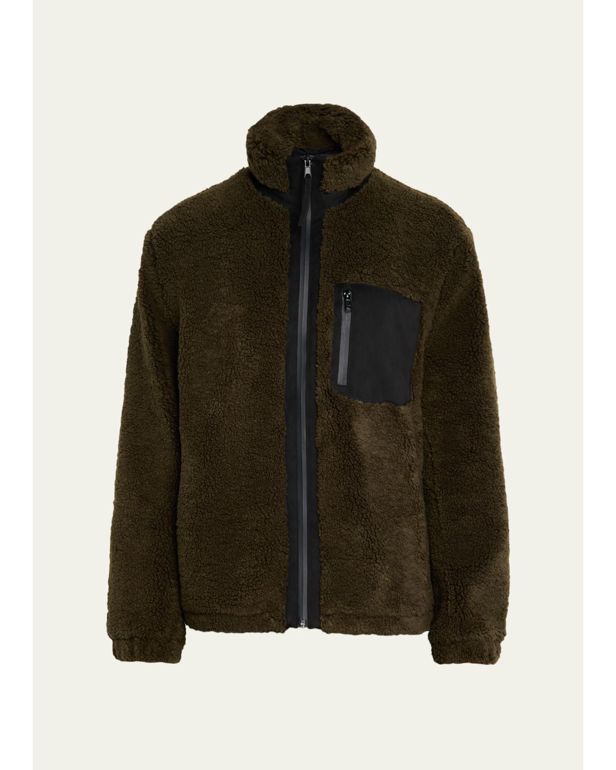 Men's Faux Sherpa Zip-Up Jacket