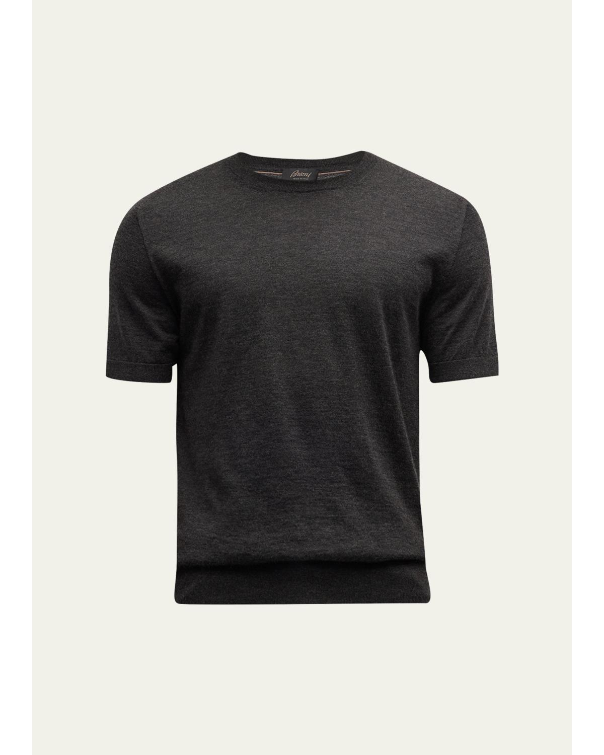 Men'S Cashmere-Silk Crewneck Sweater