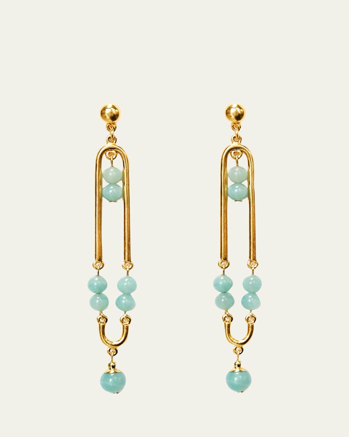 Ben-Amun Bead Statement Earrings, Green | Thumbnail 4 Ben-Amun Bead Statement Earrings, Green | Thumbnail 4