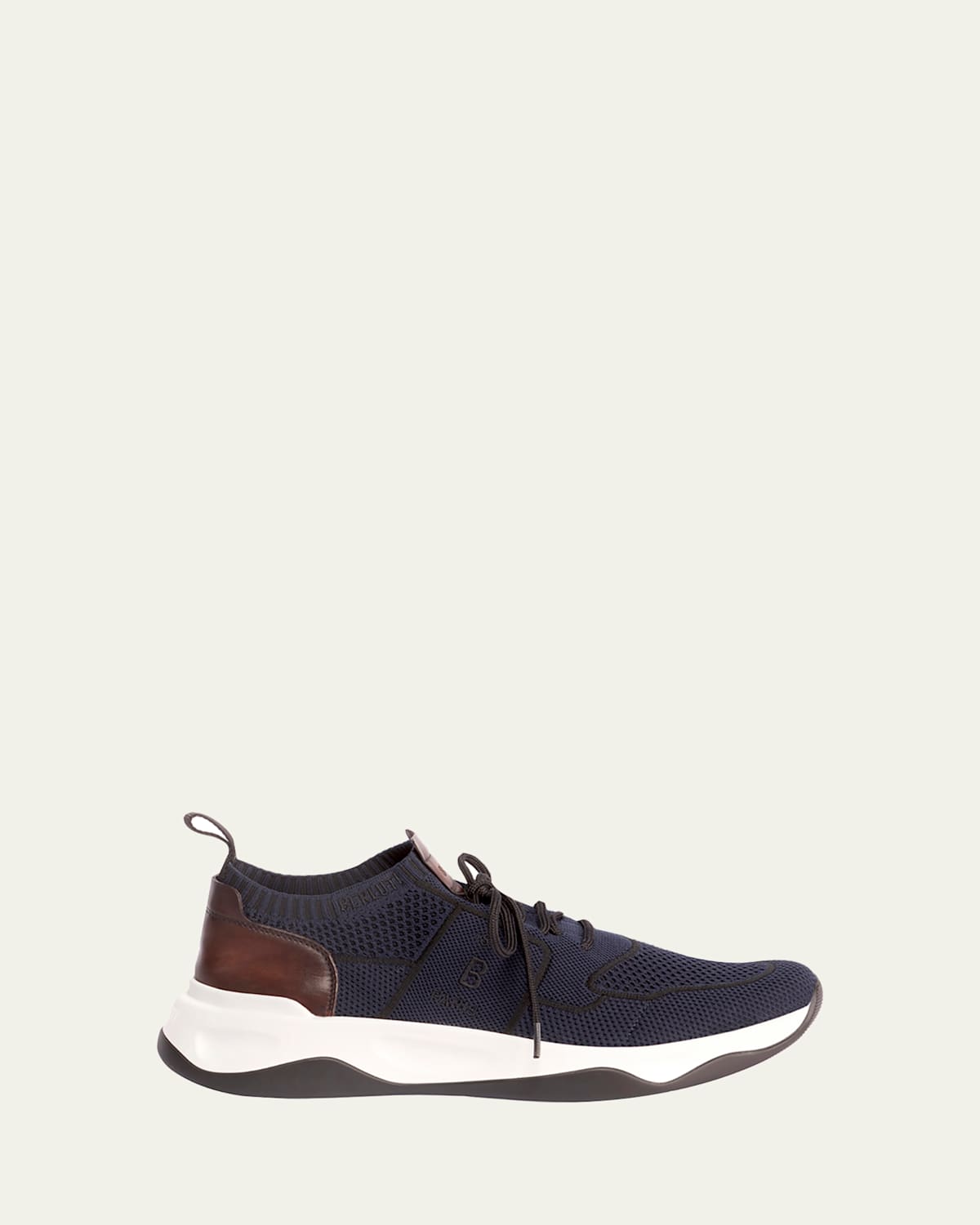 Men's Shadow Knit Sneaker with Leather Details