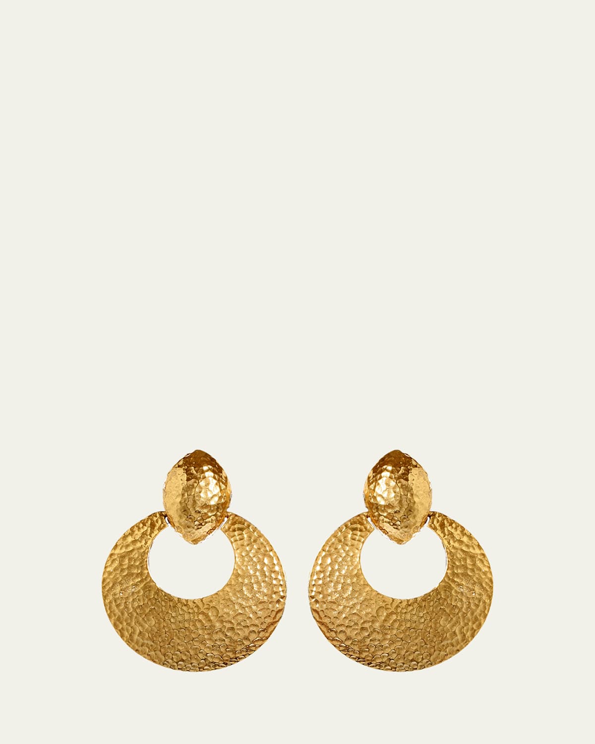 Ben-Amun Textured Hoop Clip-On Earrings | Thumbnail 4