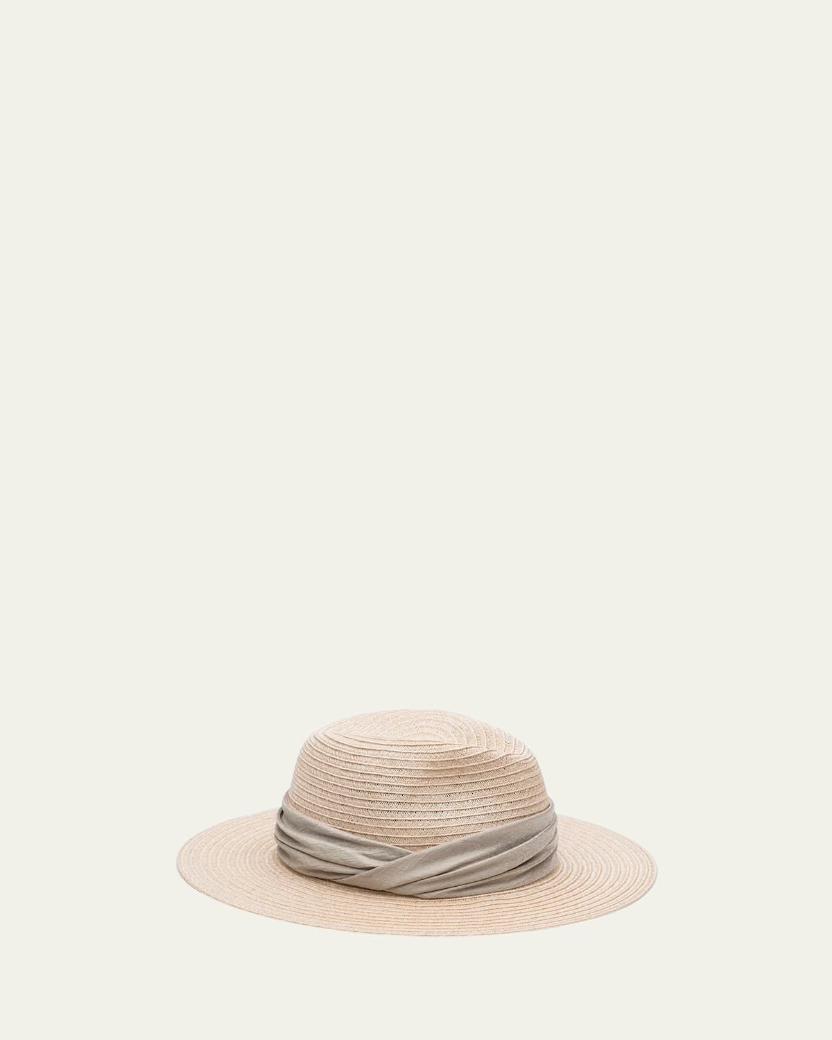 Courtney Woven Fedora Hat w/ Scarf Band