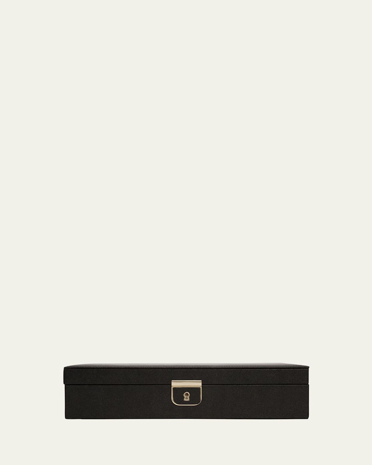 Wolf Palermo Medium Flat Jewelry Box In Black Anthracite
