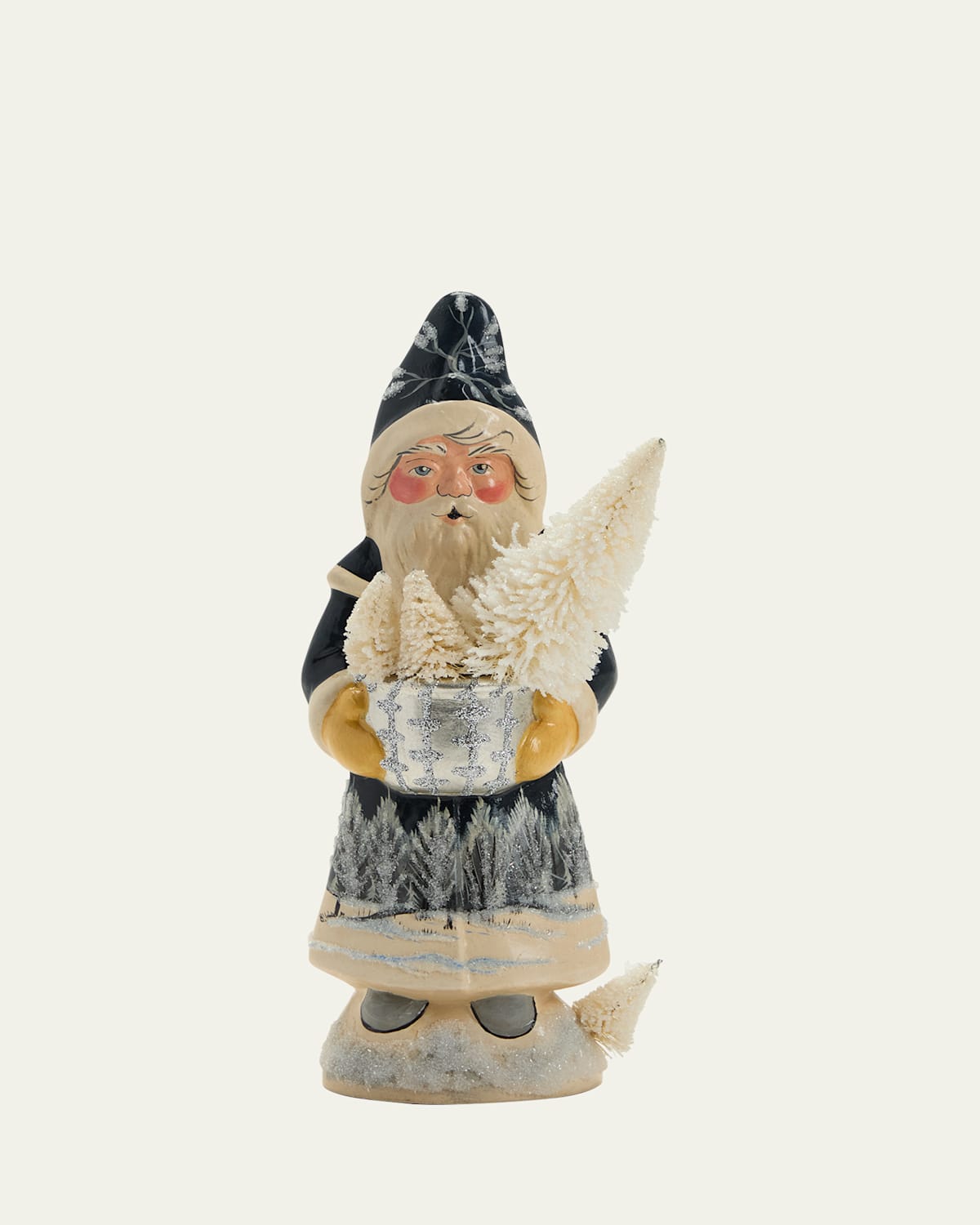 Blue Santa w/ Bowl Figurine
