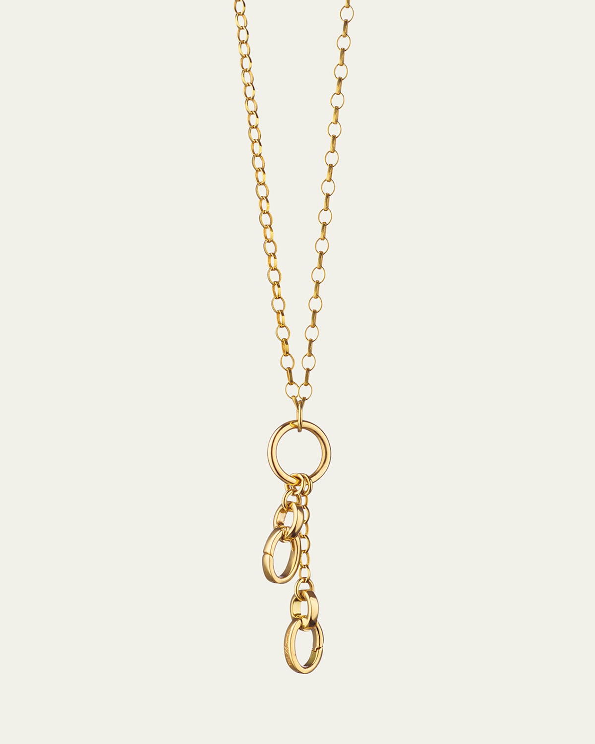 18K Yellow Gold Charm Enhancer Chain Necklace, 18"