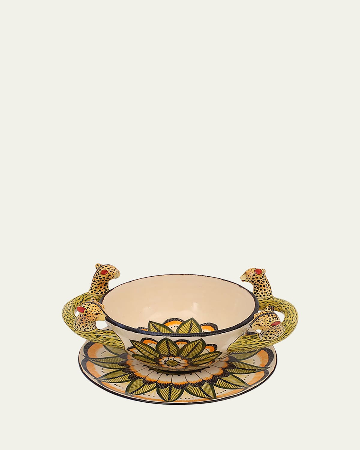 Ardmore Ceramic Art Cheetah Soup Bowl | Thumbnail 3
