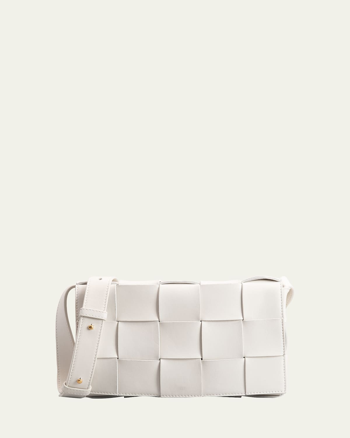 Bottega Veneta Cassette Bag In White/gold