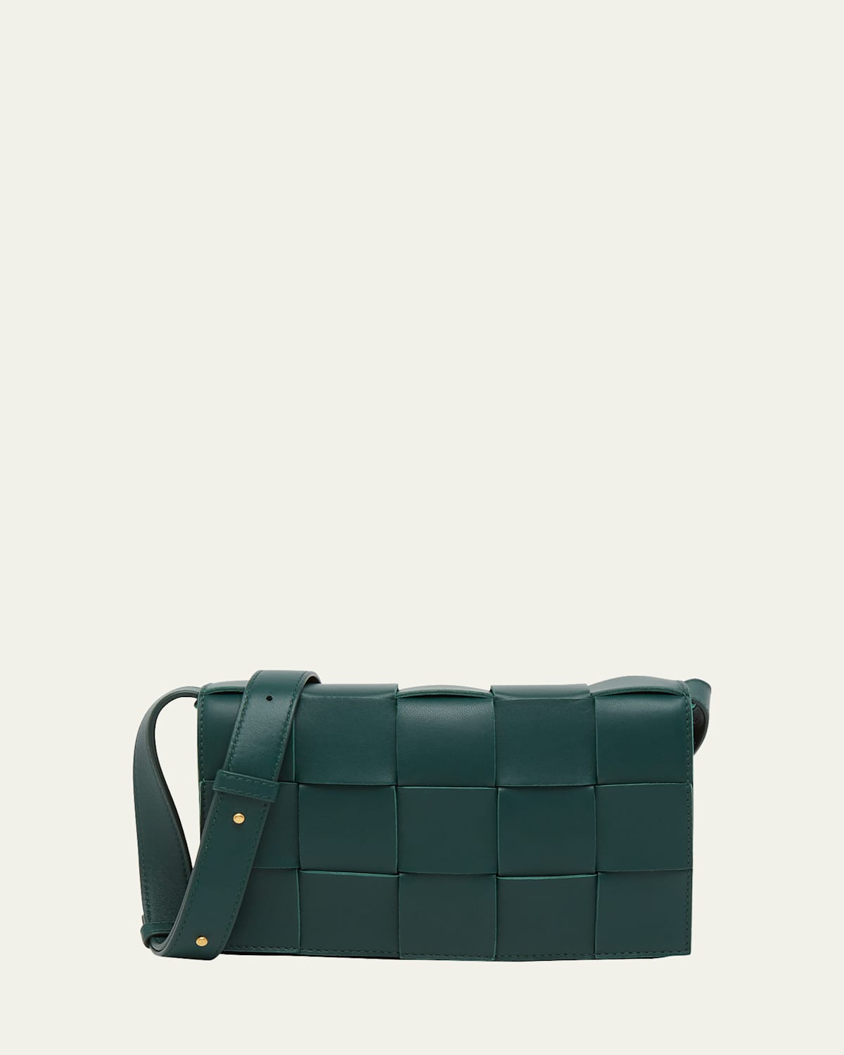 Bottega Veneta Cassette Bag In Emerald Green-gold