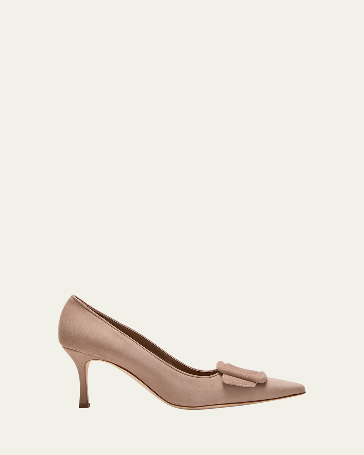 MANOLO BLAHNIK MAYSALE SUEDE POINTED-TOE BUCKLE PUMPS 