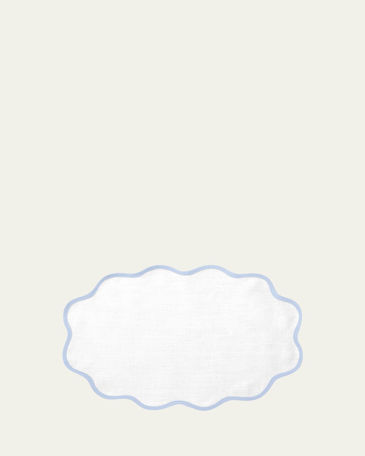 Matouk Casual Couture Scallop Placemats, Set Of 4 In Blue