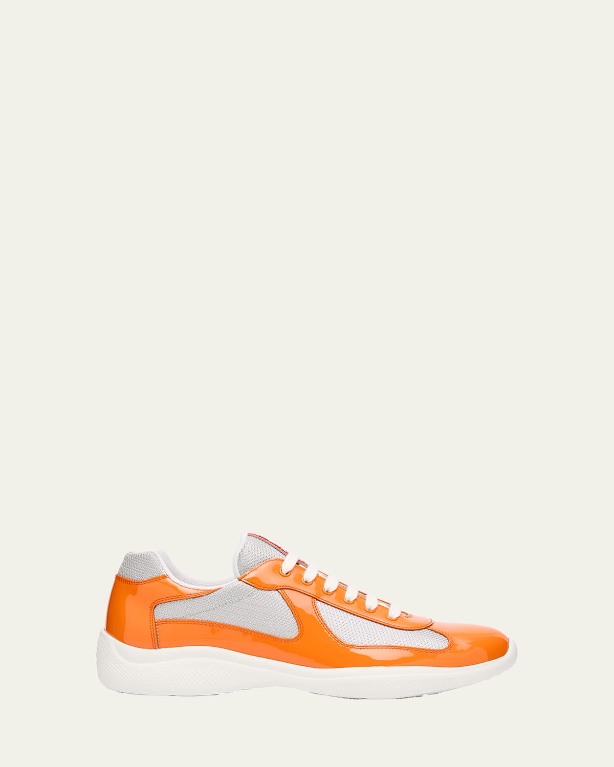 Prada Men's America's Cup Patent Leather Patchwork Sneakers