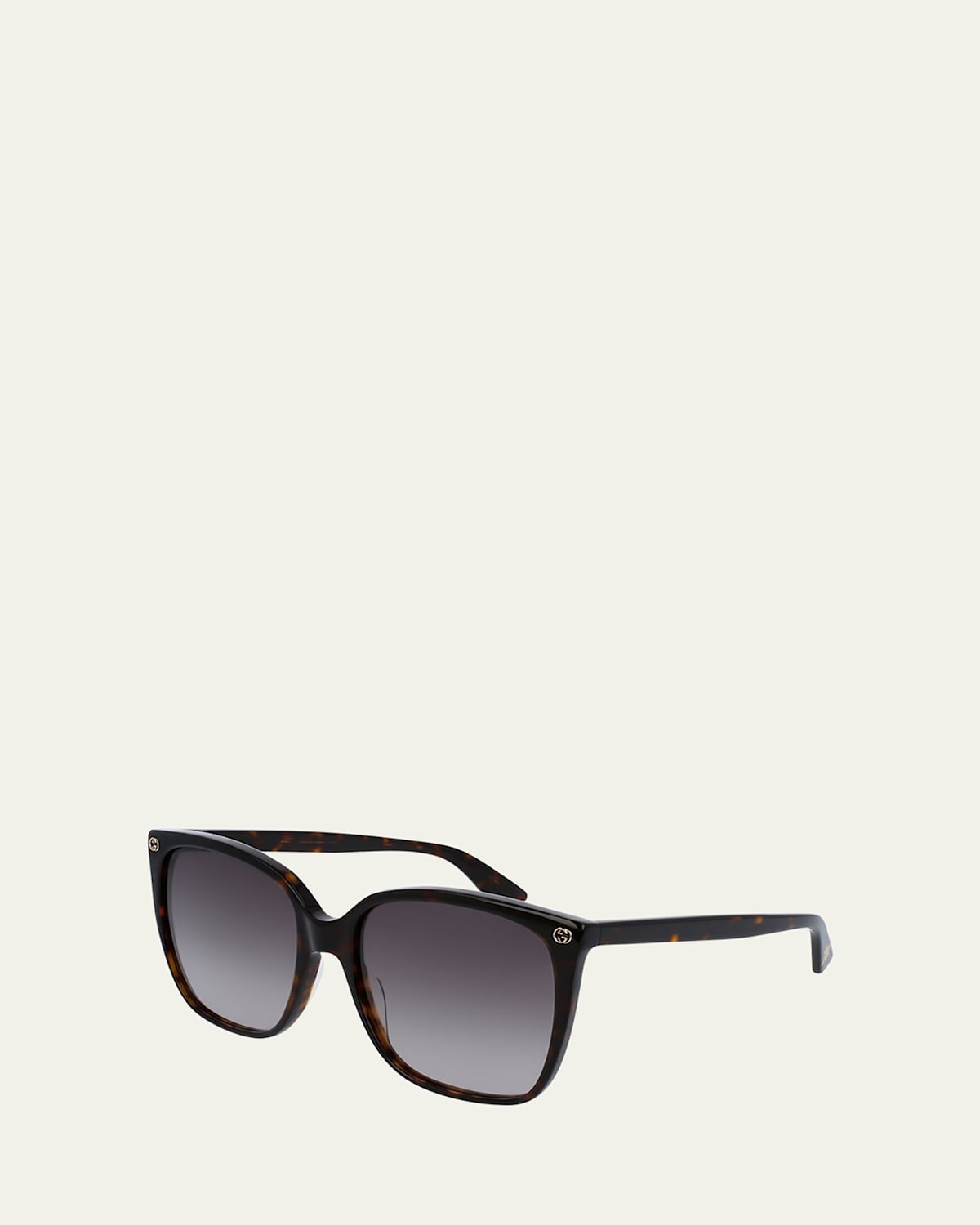 Gucci Square Acetate Sunglasses w/ Interlocking G Detail