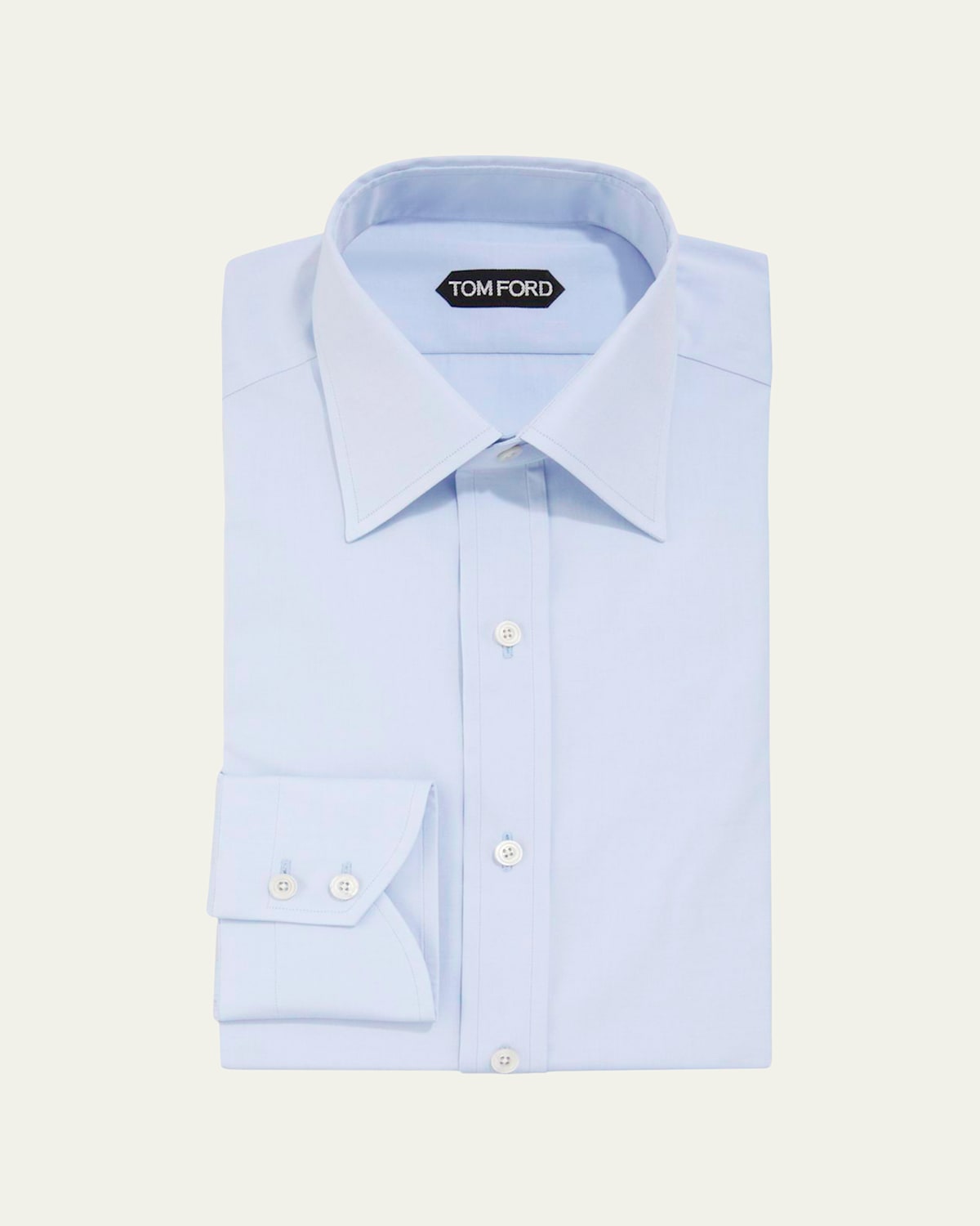 TOM FORD Men's Solid Poplin Dress Shirt | Thumbnail 5