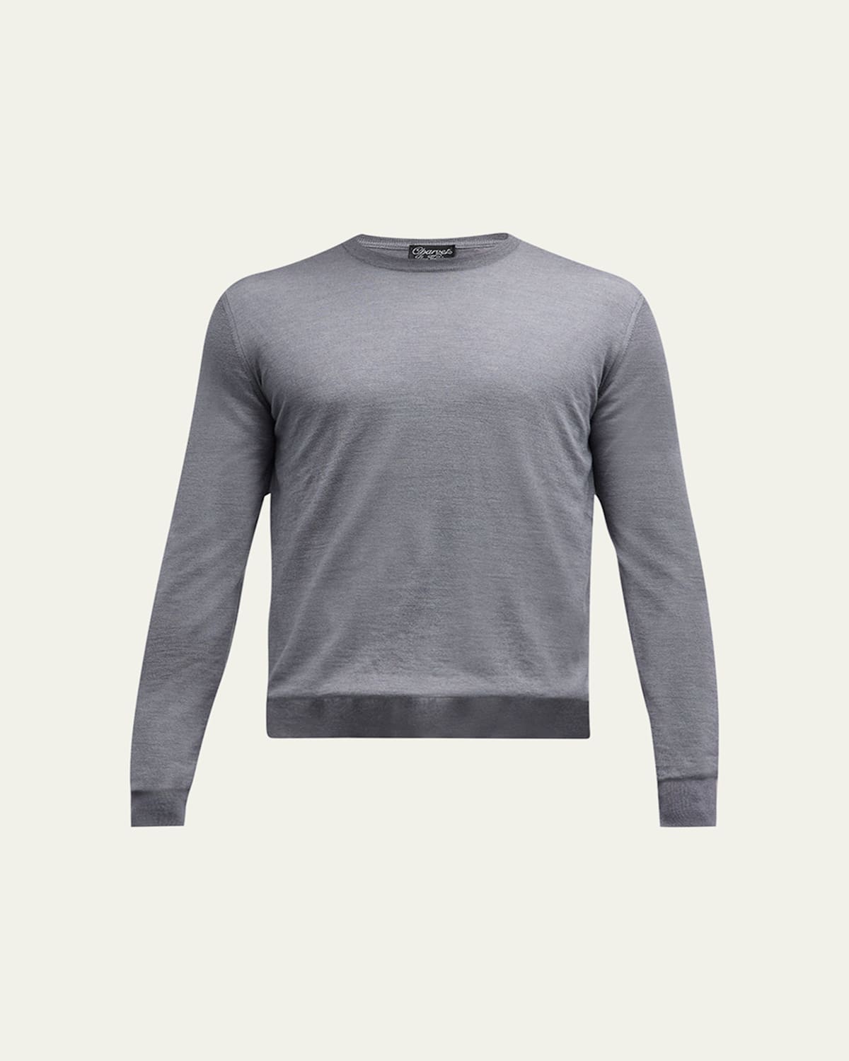 Men's Solid Cashmere-Silk Crewneck Sweater