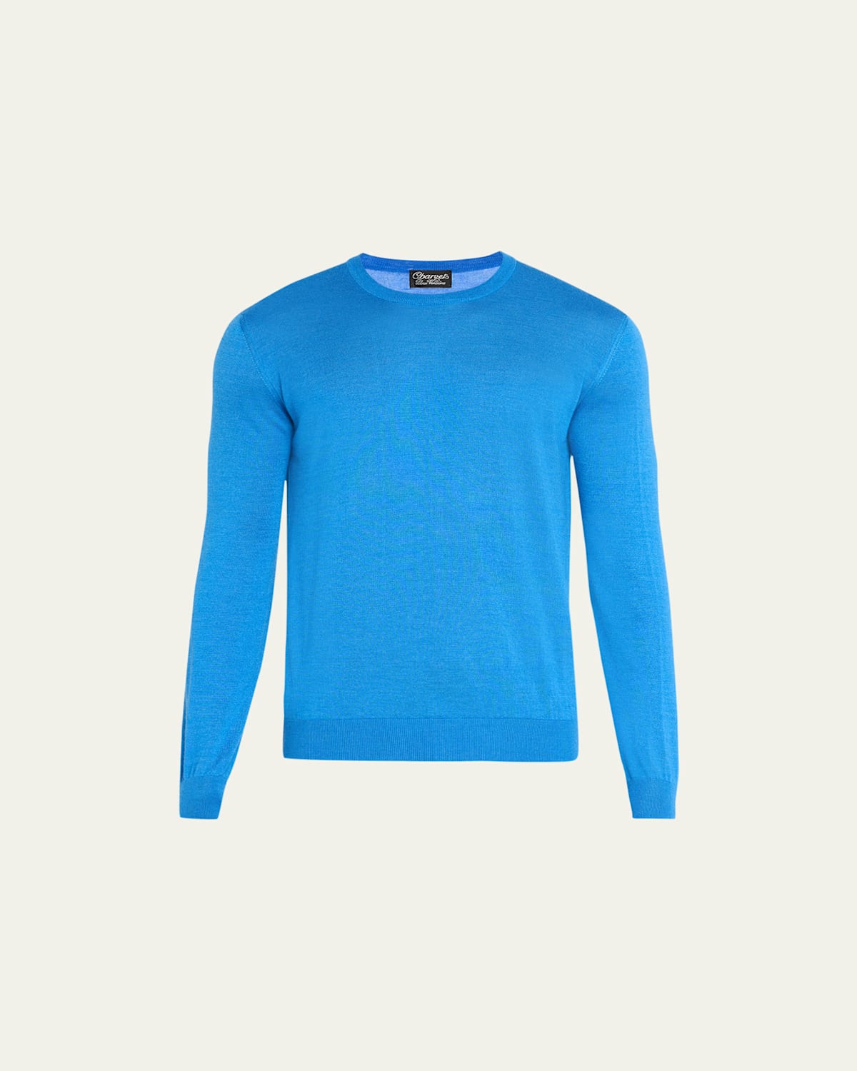Men's Solid Cashmere-Silk Crewneck Sweater