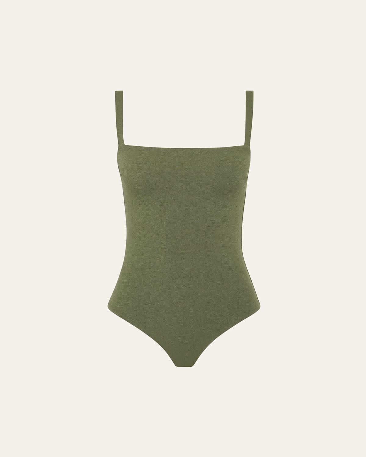Matteau Square-neck Maillot One-piece Swimsuit In Green