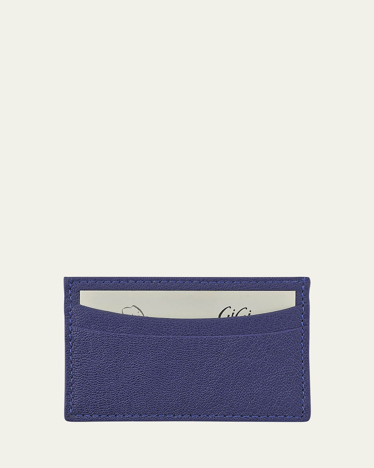 Graphic Image Slim Design Card Case In Indigo