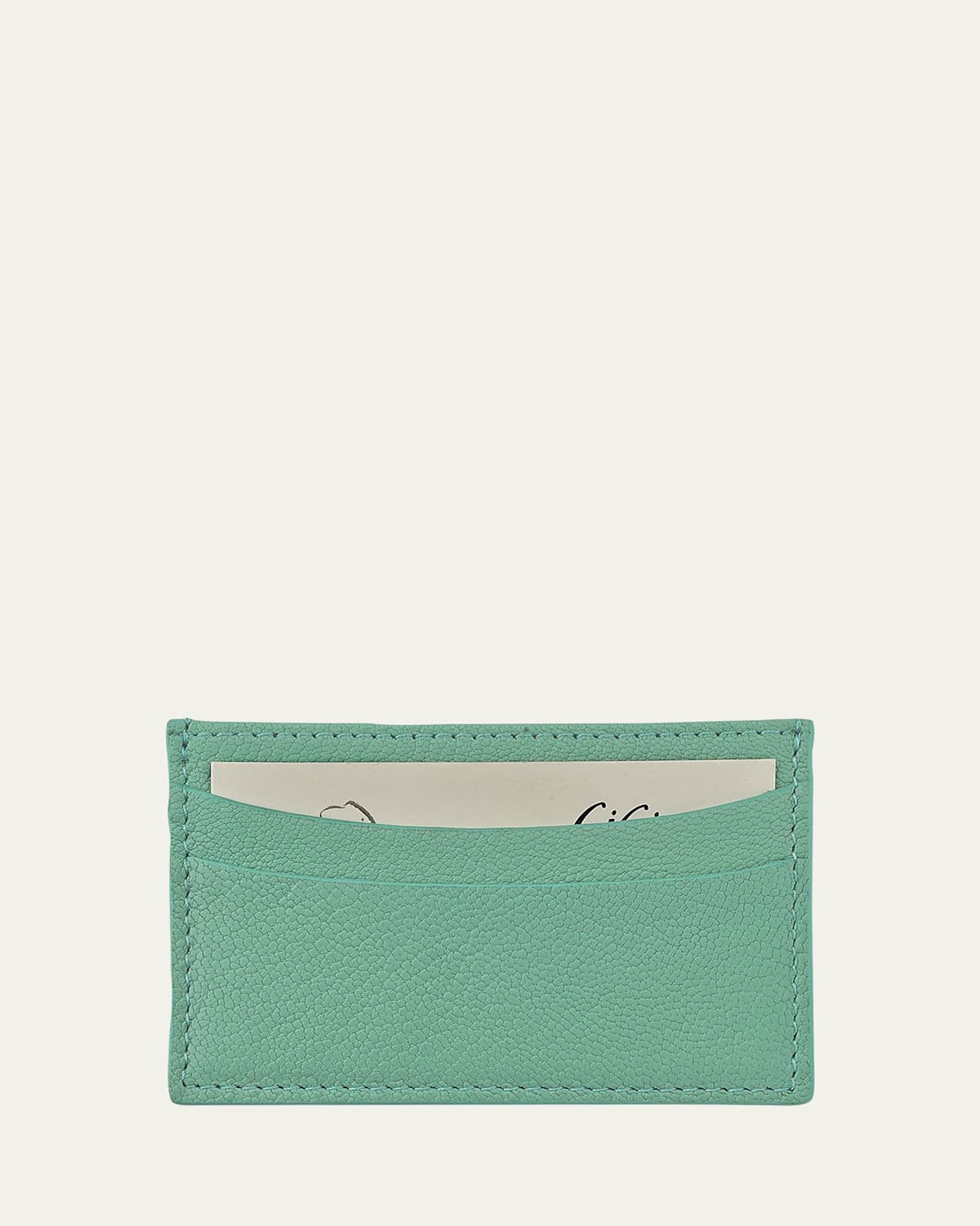 Graphic Image Slim Design Card Case In Robins Egg Blue