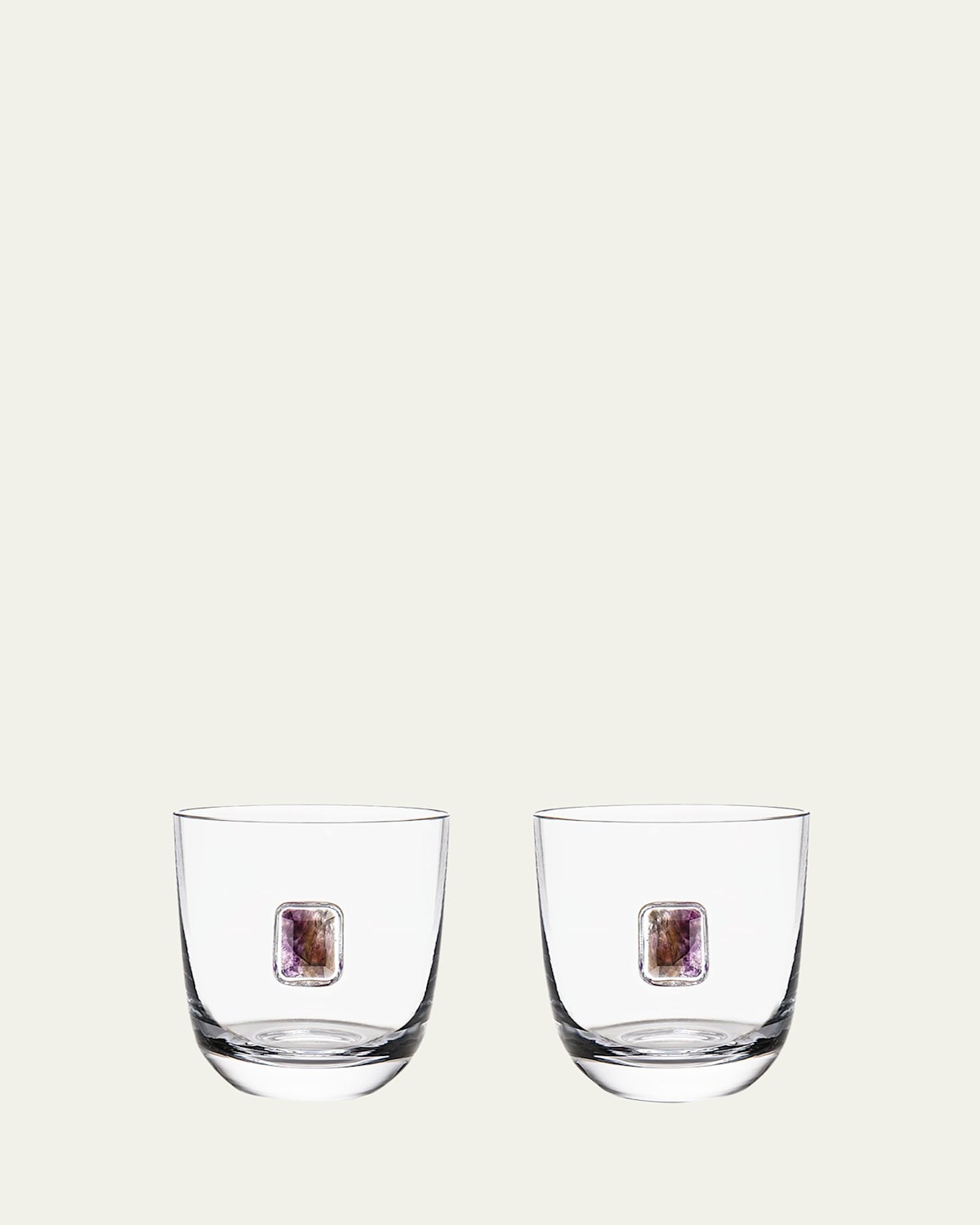 Anna New York Elevo Double Old-fashioned Glasses, Set Of 2 In Smoke - Damage