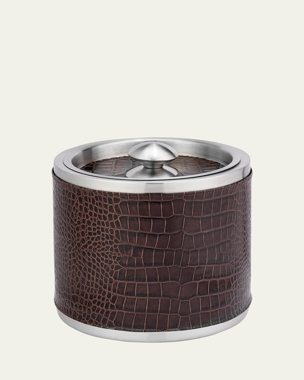 Graphic Image Ice Bucket In Brown