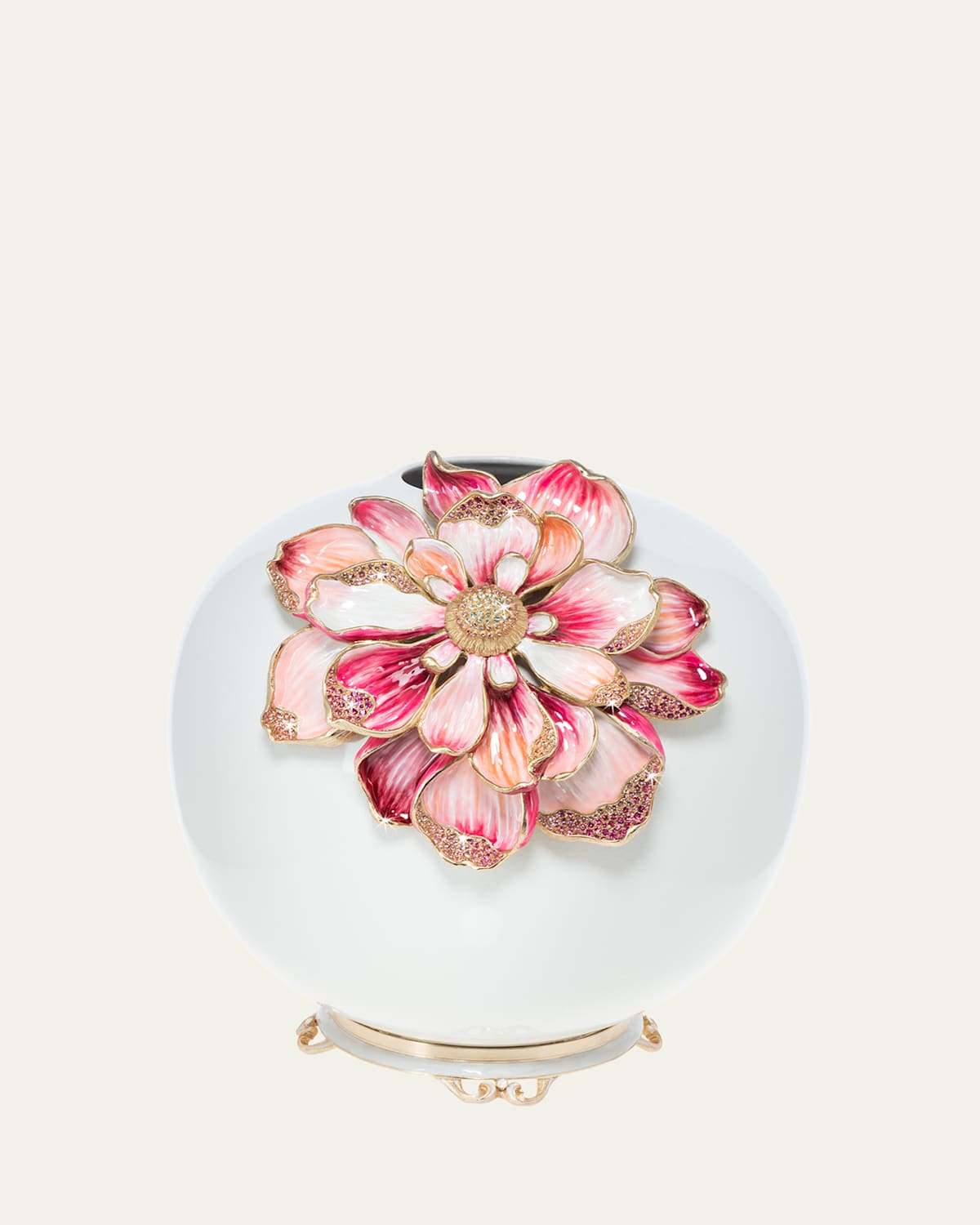 Jay Strongwater Magnolia Vase In Multi