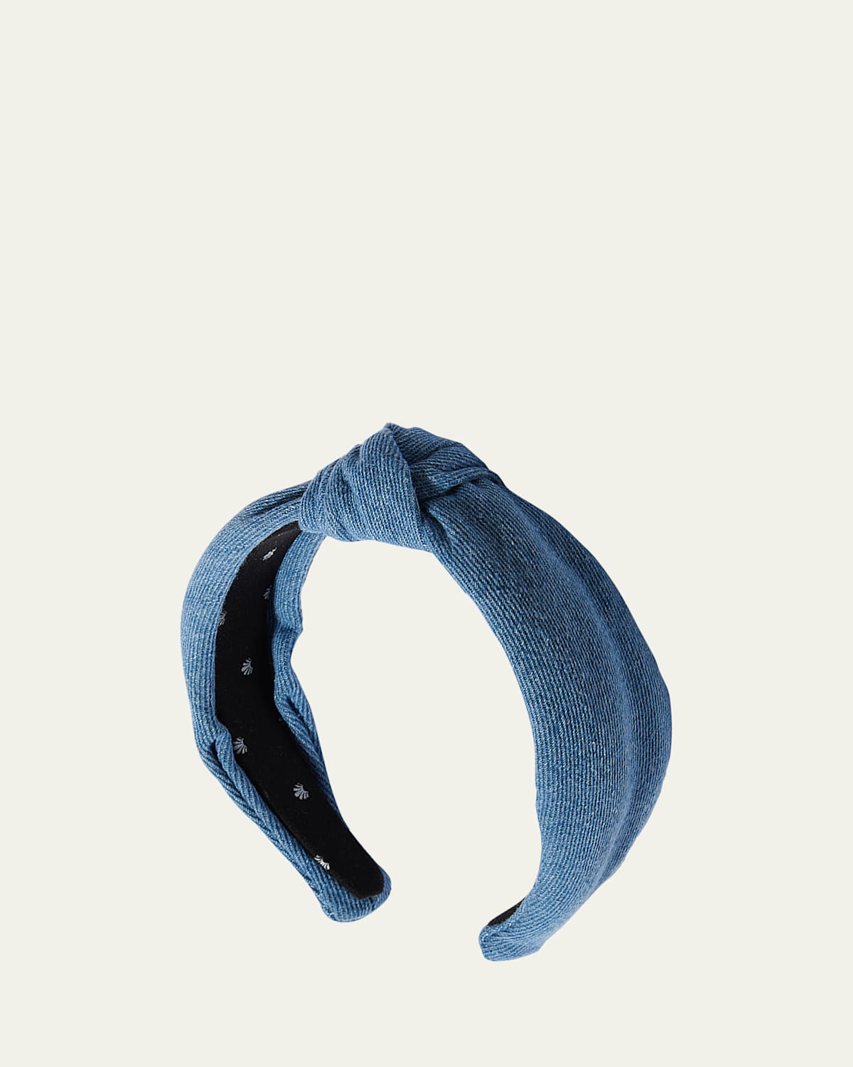 Lele Sadoughi Denim Knotted Headband In Blue