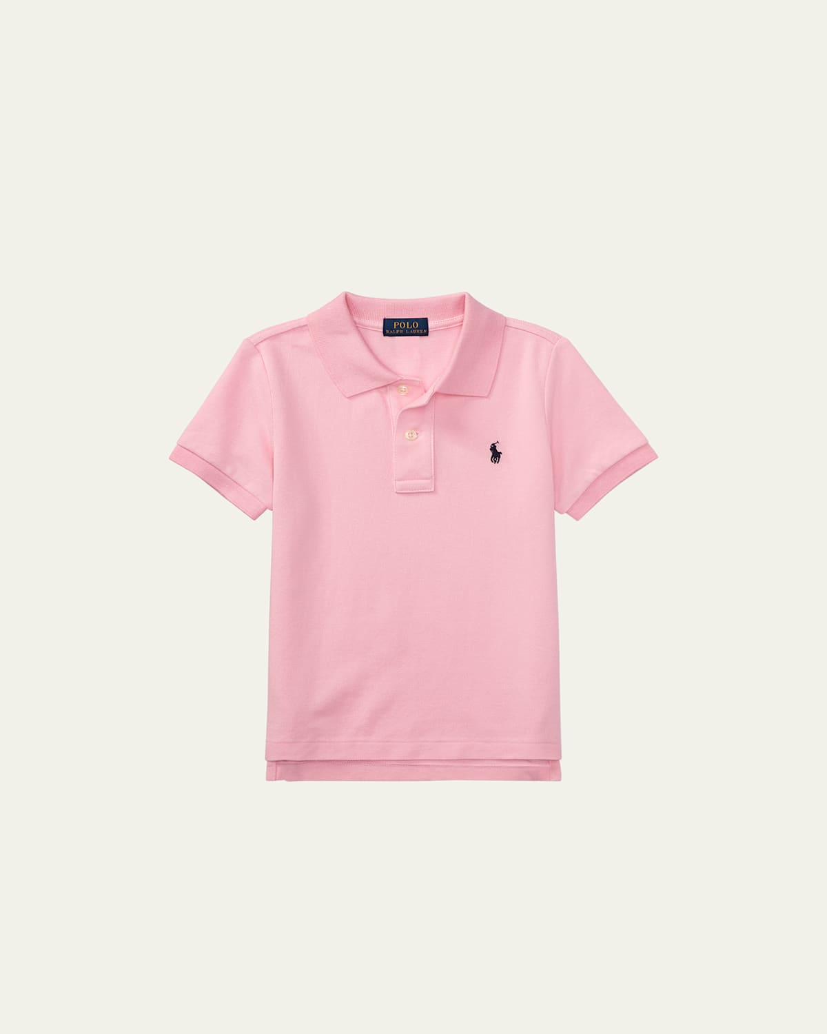 Polo Ralph Lauren Kids' Boy's Short-sleeve Logo Embroidery Polo Shirt In Carmel Pink