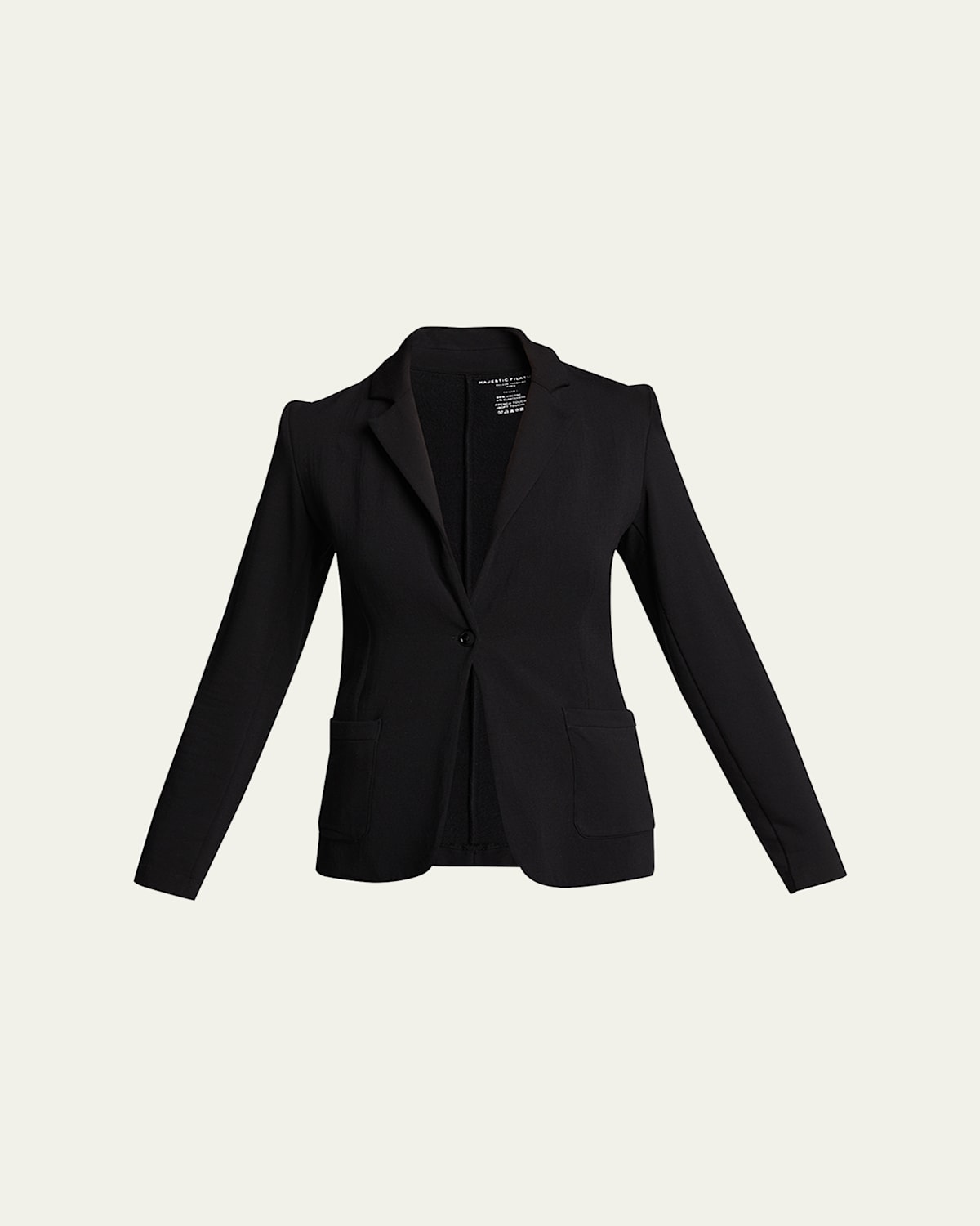 French Terry One-Button Blazer