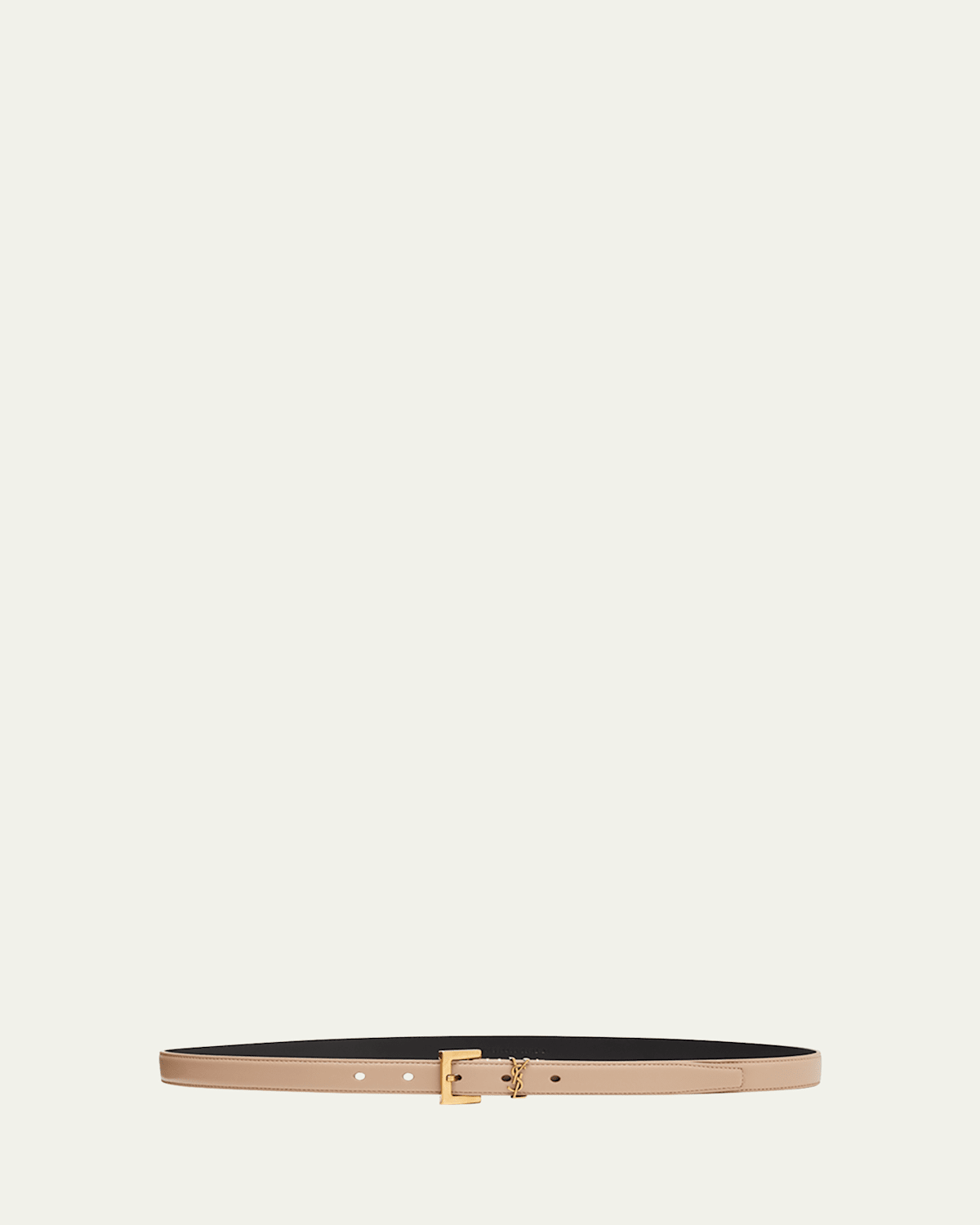 SAINT LAURENT YSL MONOGRAM LEATHER BELT 