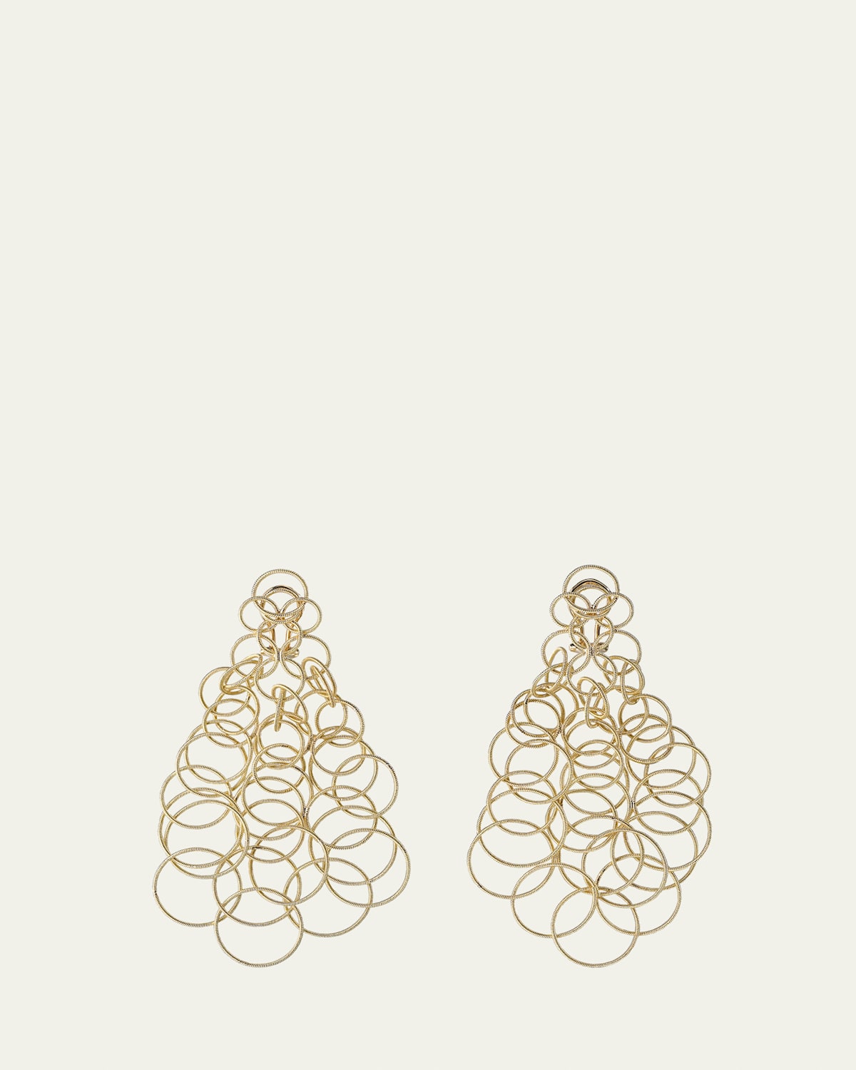Hawaii 18k Gold Long Pendant Earrings, 9cm