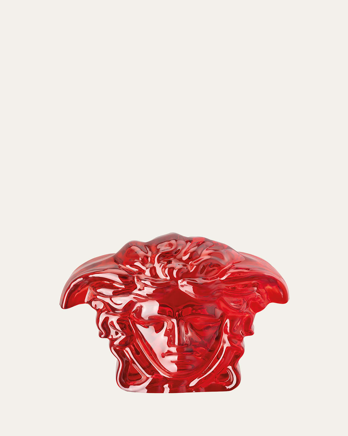Versace Red Medusa Paperweight In Red