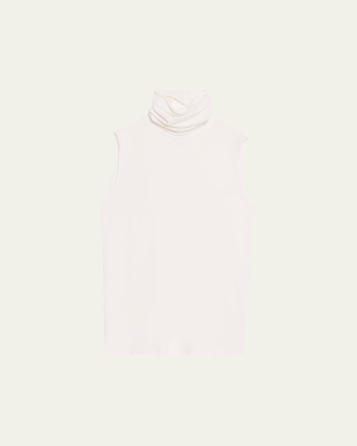 Majestic Soft Touch Viscose Sleeveless Turtleneck Top