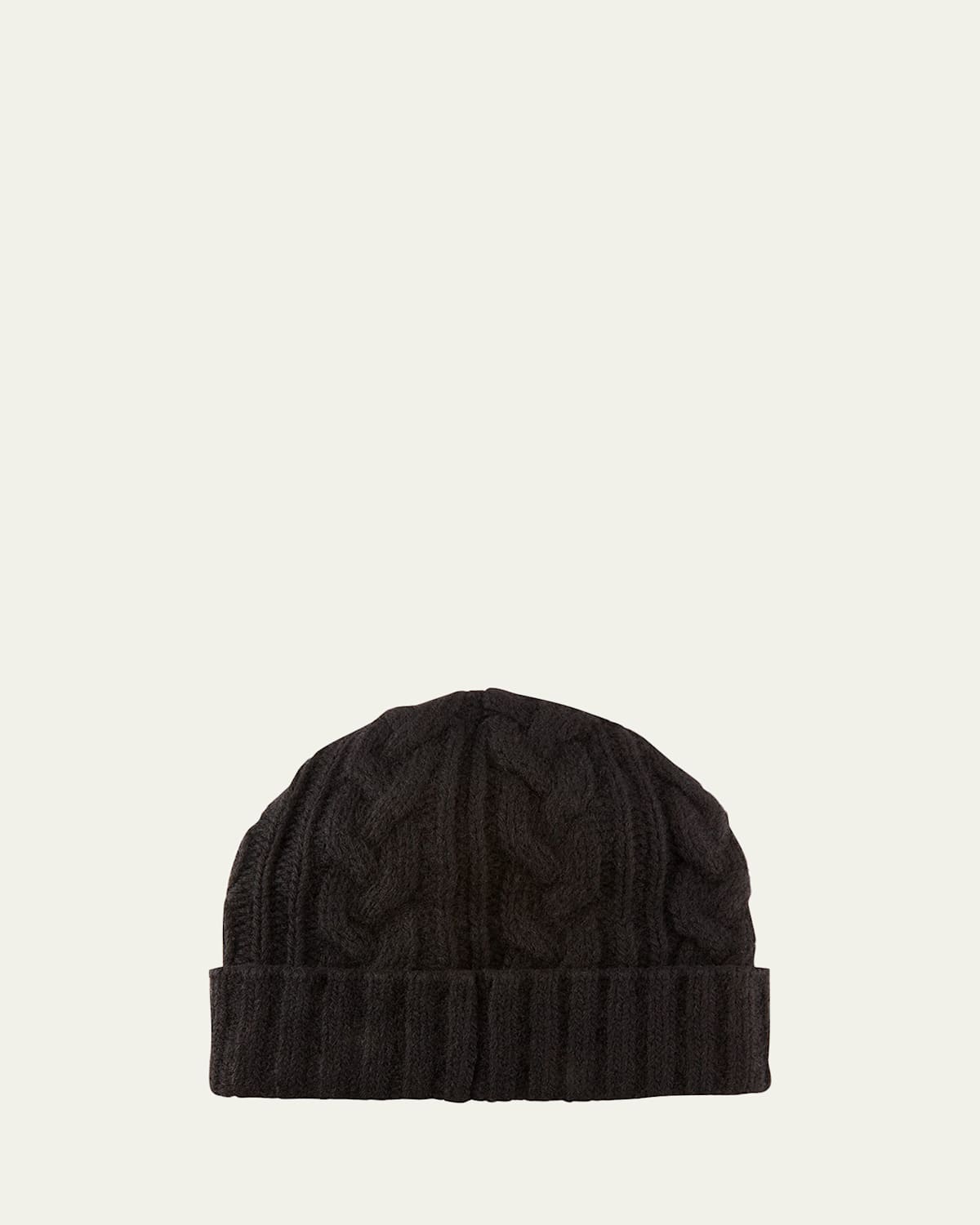 Bergdorf Goodman Men's Cable-Knit Cuffed Cashmere Beanie Hat