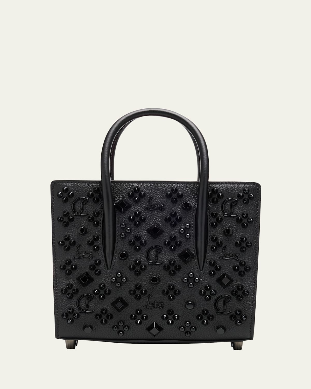 Christian Louboutin Paloma Mini In Leather With Loubinthesky Spikes In Black