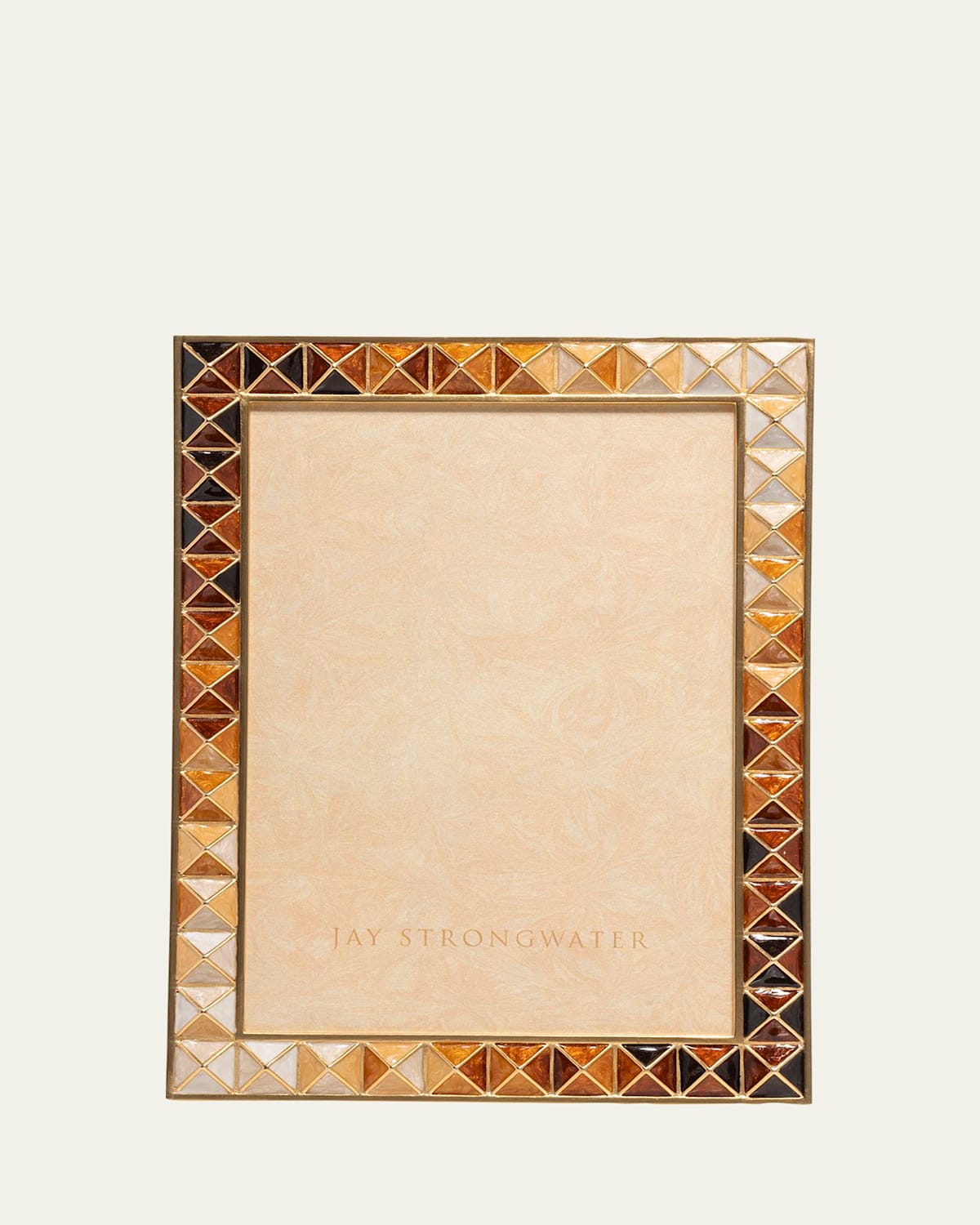 Jay Strongwater Mosaic Pyramid Picture Frame In Topaz