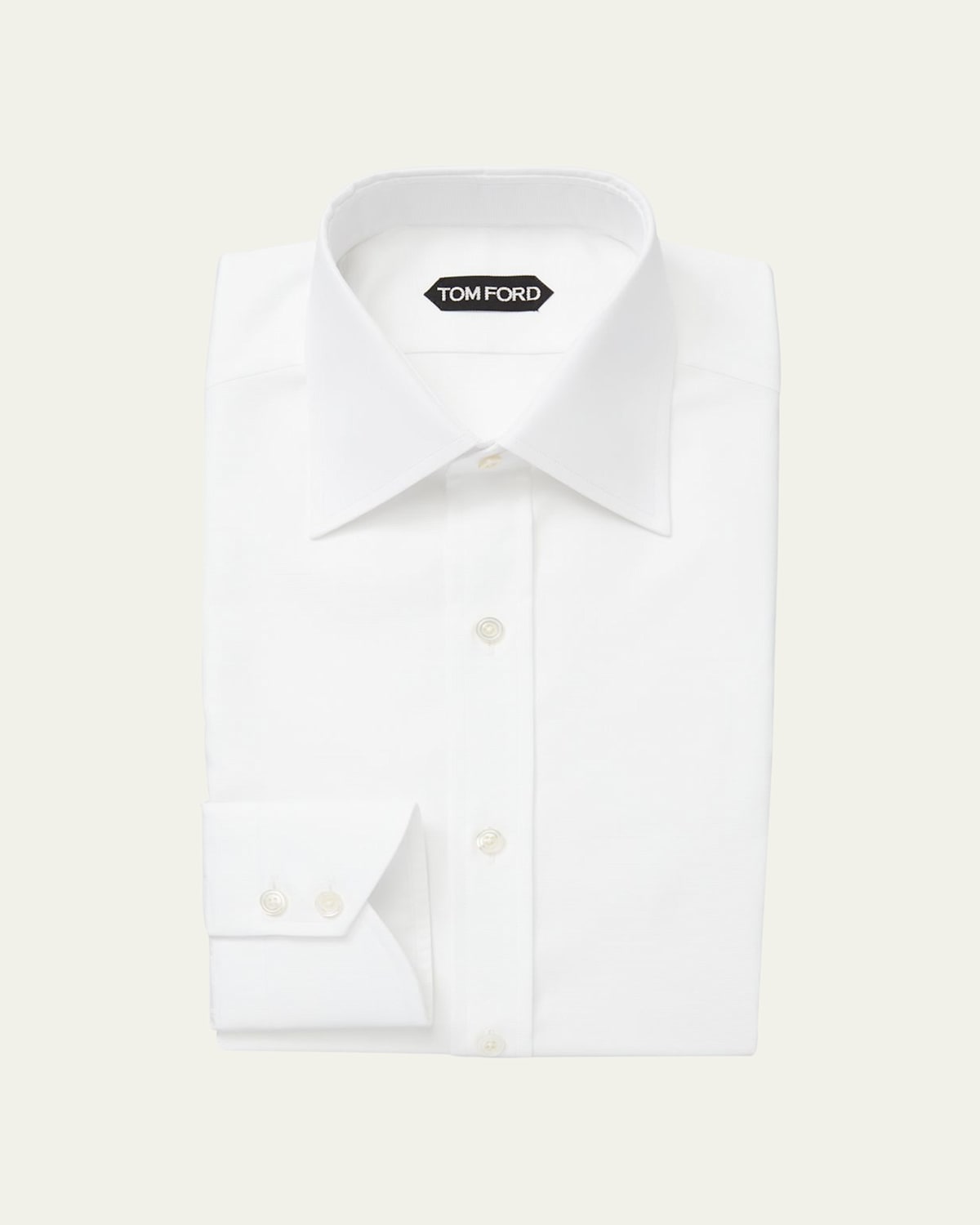 TOM FORD Men's Classic-Collar Poplin Dress Shirt