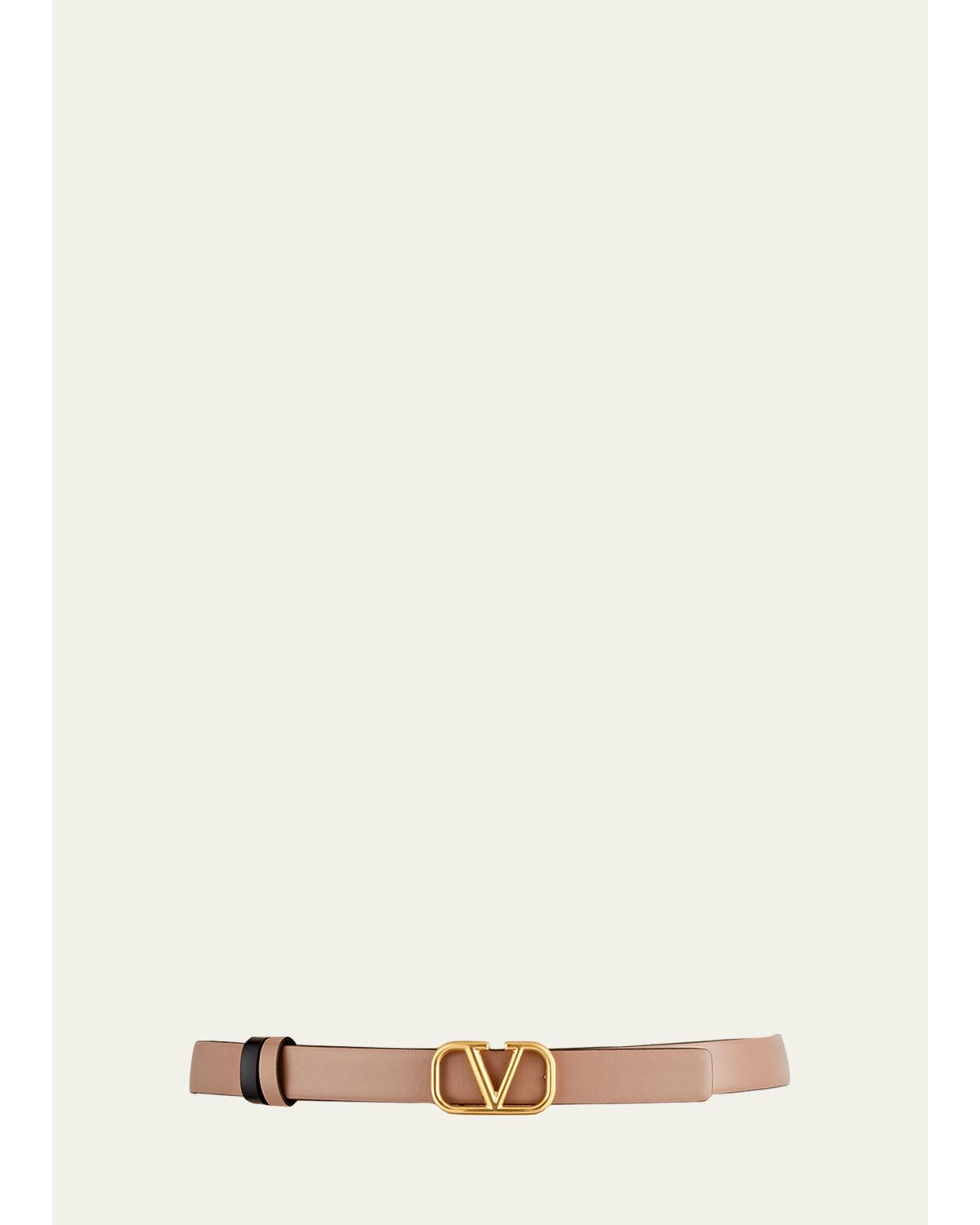 VLogo Leather Belt, 20mm