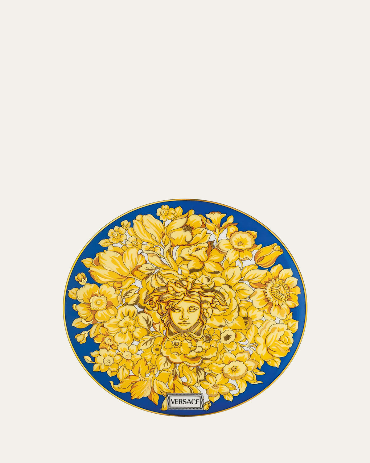 Versace Medusa Rhapsody Blue Bread & Butter Plate In Blue