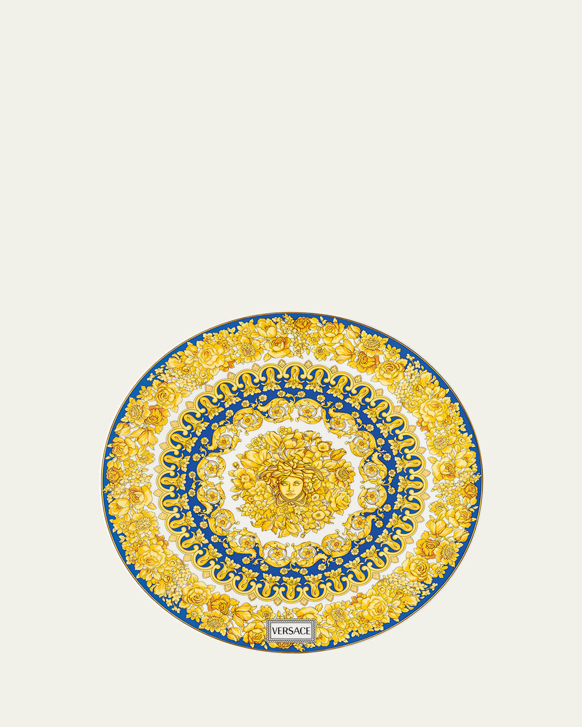 Versace Medusa Rhapsody Porcelain Service Plate In Blue