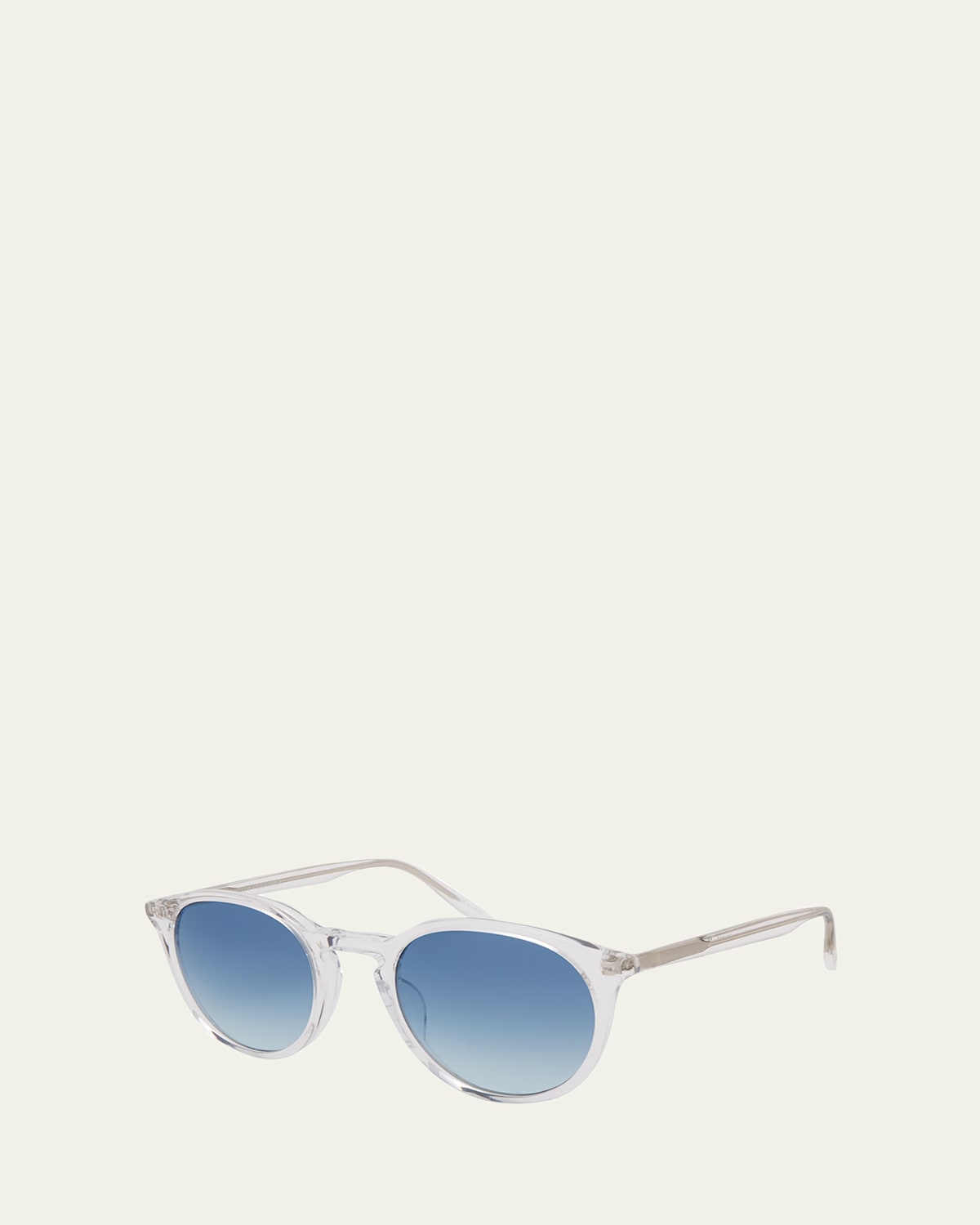 BARTON PERREIRA MEN'S ROUND GRADIENT TRANSPARENT ACETATE SUNGLASSES 