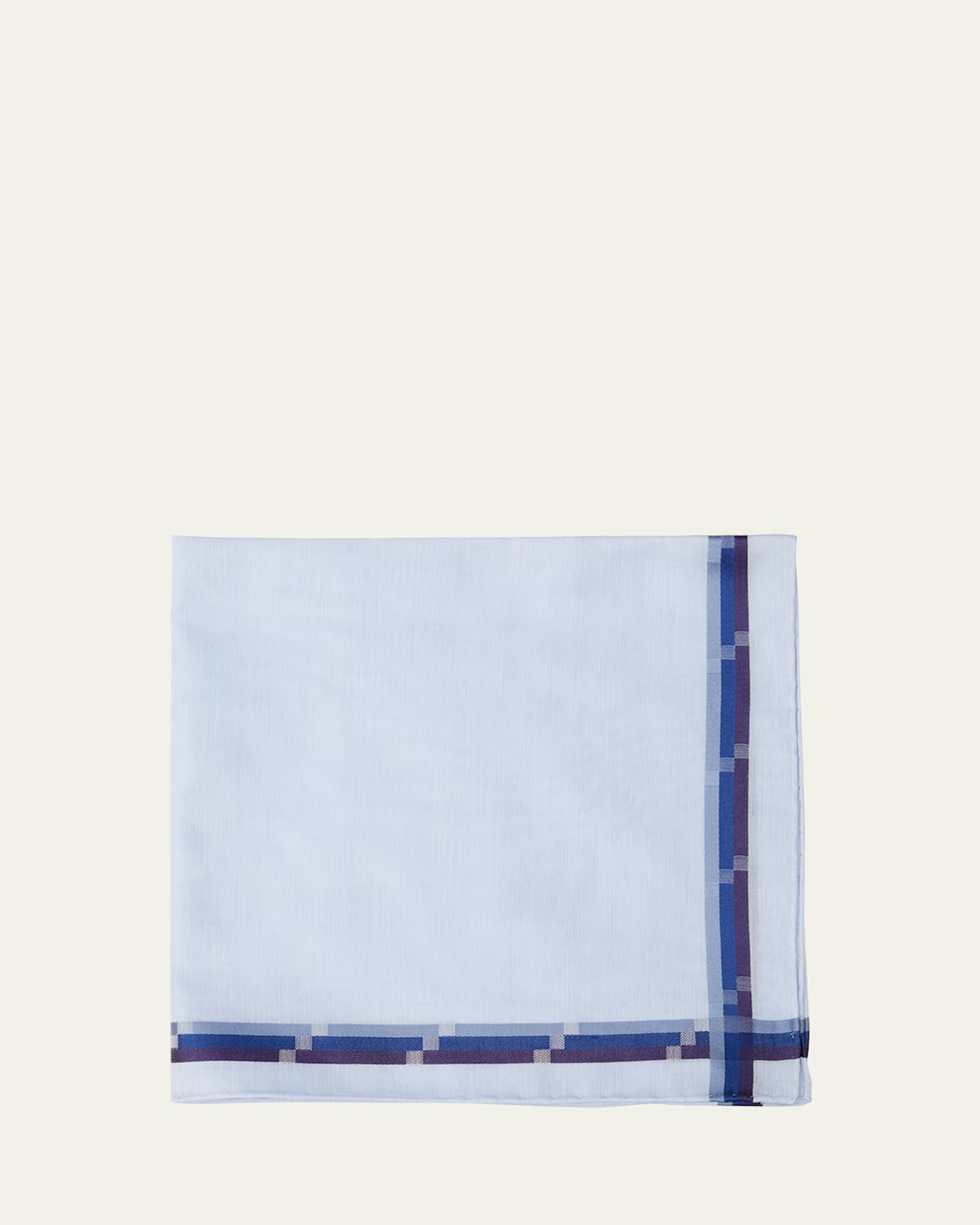 Men's Triple-Line Woven Pocket Square