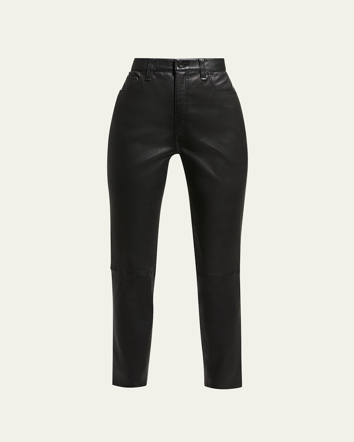 Rag & Bone Nina Faux Leather Pull-on Skinny Pants In Black
