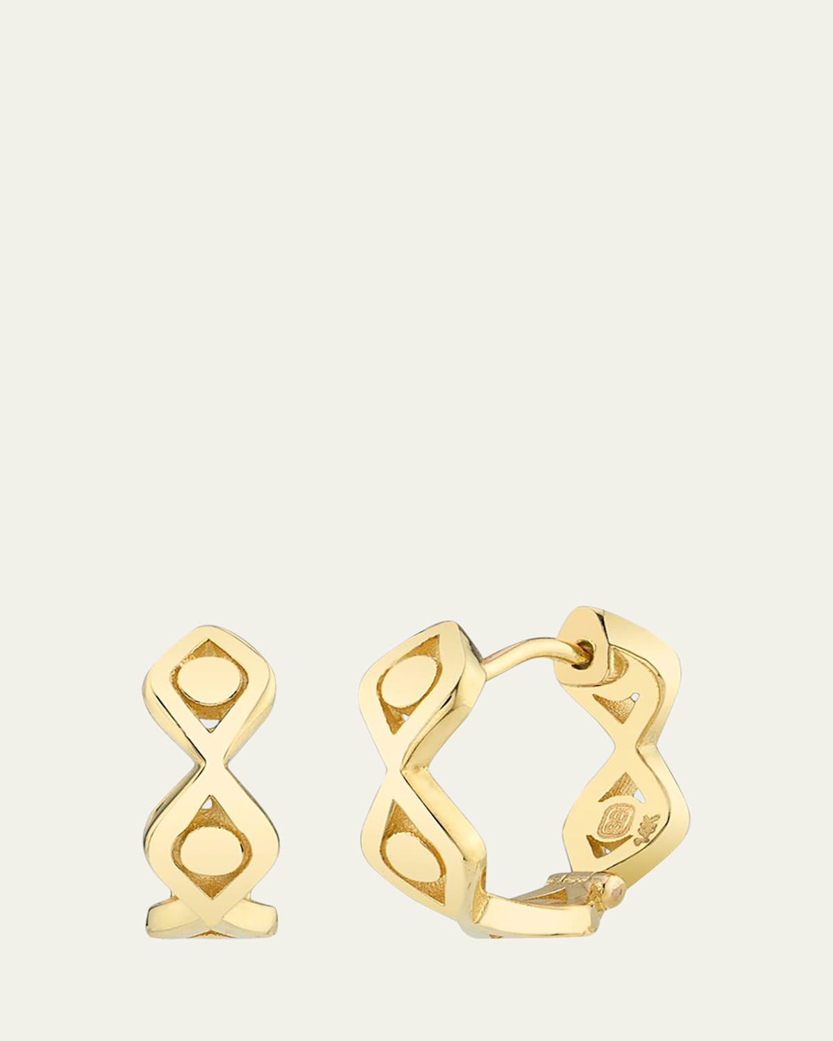 Sydney Evan 14k Evil Eye Huggie Hoop Earrings | Thumbnail 3