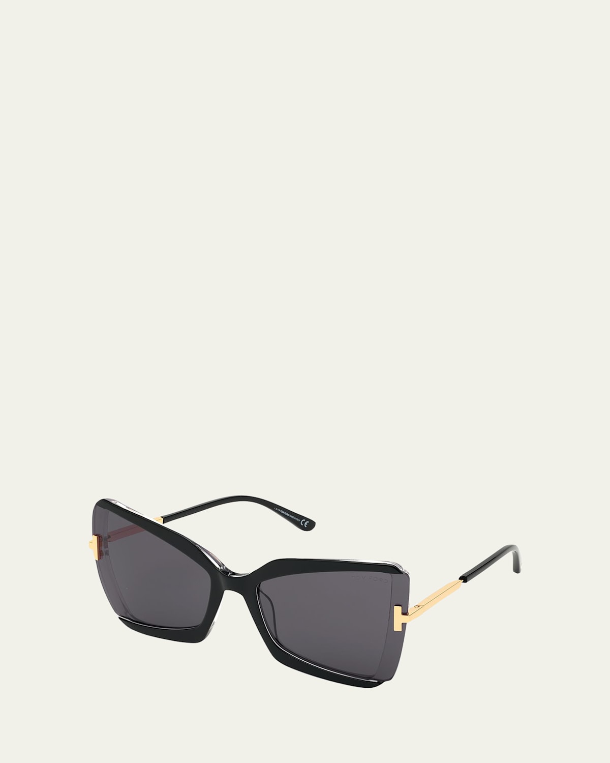 TOM FORD Gia Semi-Rimless Butterfly Sunglasses | Thumbnail 3