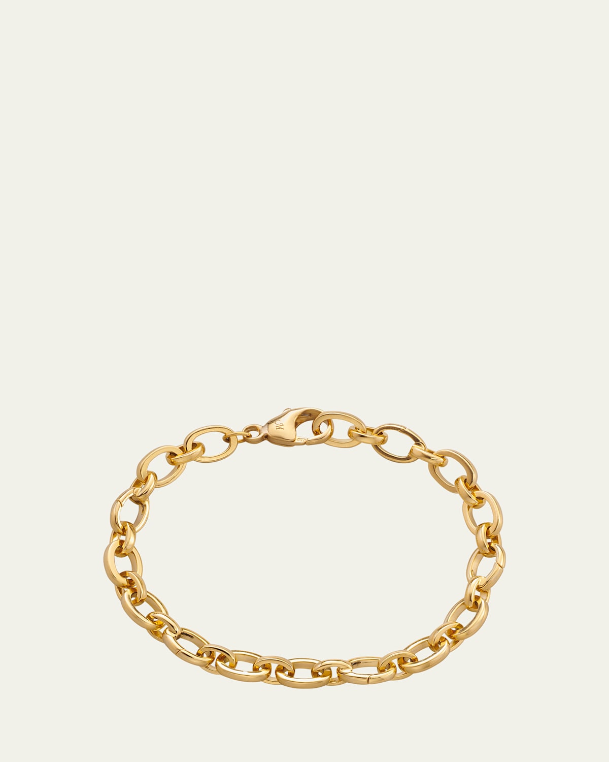 18K Yellow Gold Audrey Charm Bracelet With 5 Charm Stations For Easy To Add/remove Charms